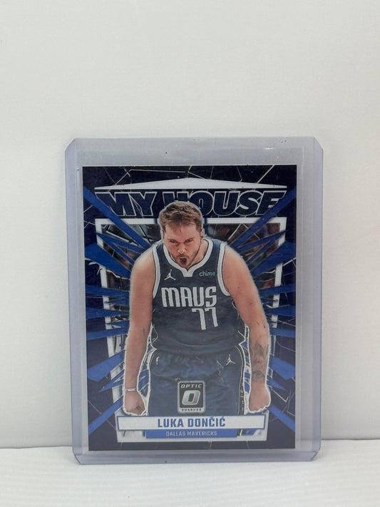 2023-24 Donruss Optic #1 Luka Doncic My House Blue Prizm Dallas Mavericks