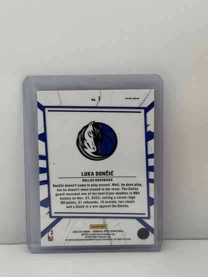 2023-24 Donruss Optic #1 Luka Doncic My House Blue Prizm Dallas Mavericks