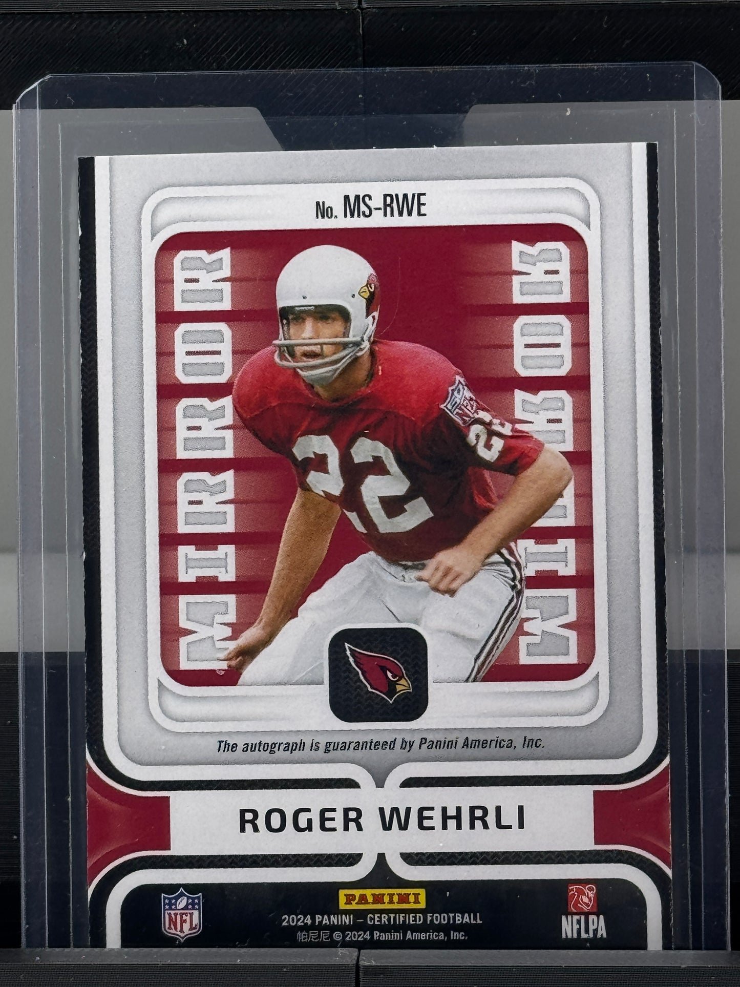 2024 Panini Certified #MS-RWE Roger Wehrli 6/15 Mirror Arizona Cardinals