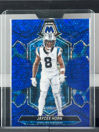 2024 Mosaic #35 Jaycee Horn Blue No Huddle 24/75 Carolina Panthers