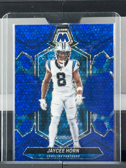 2024 Mosaic #35 Jaycee Horn Blue No Huddle 24/75 Carolina Panthers