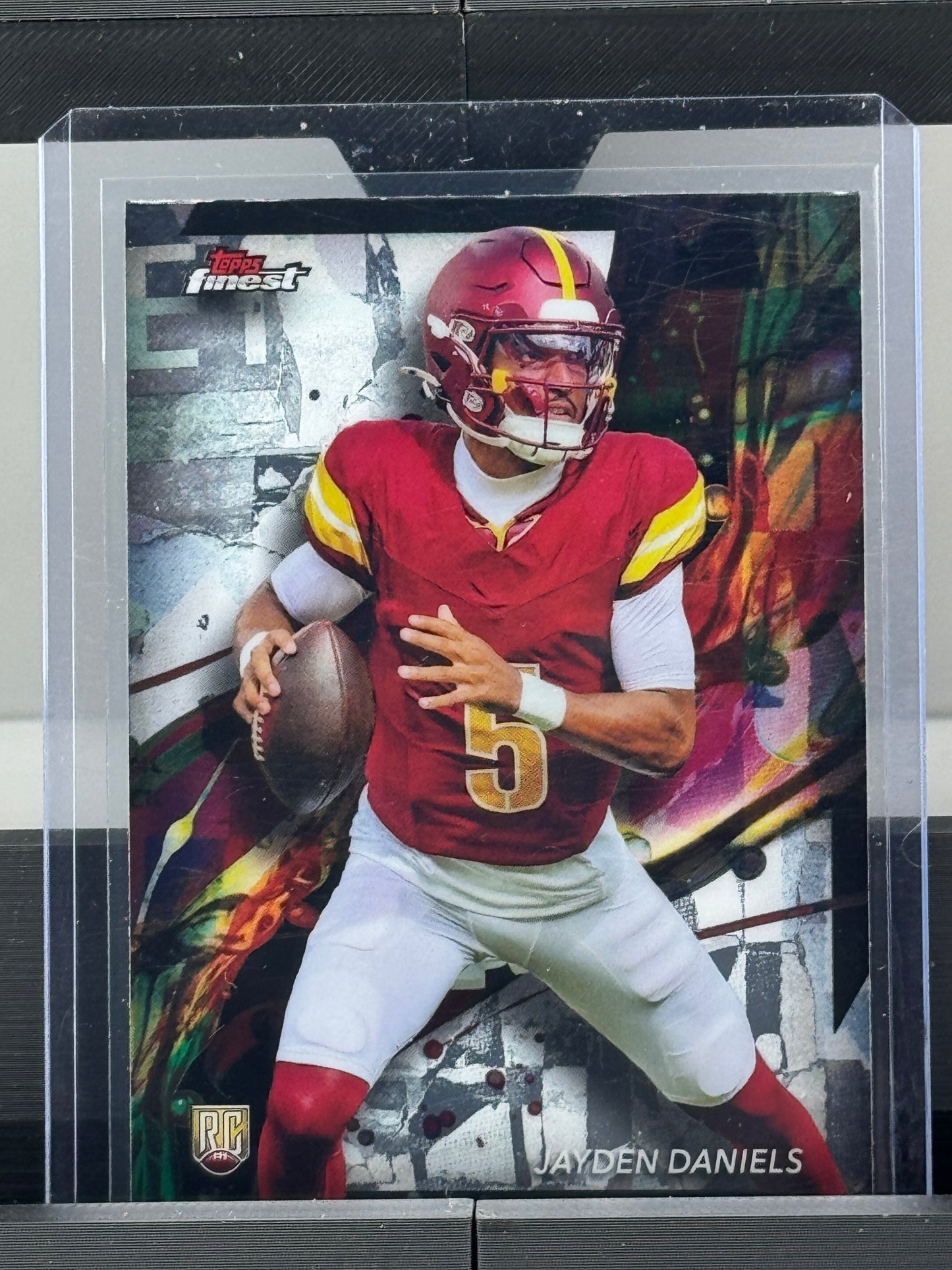 2024 Topps Finest #67 Common Jayden Daniels RC Washington Commanders Washington Commanders