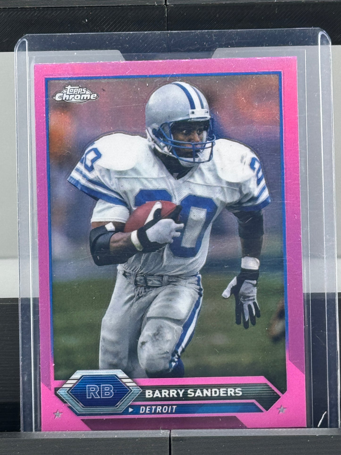 2024 Topps Composite #9 Barry Sanders Pink Refractor Detroit Lions