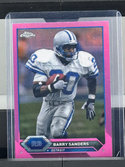 2024 Topps Composite #9 Barry Sanders Pink Refractor Detroit Lions