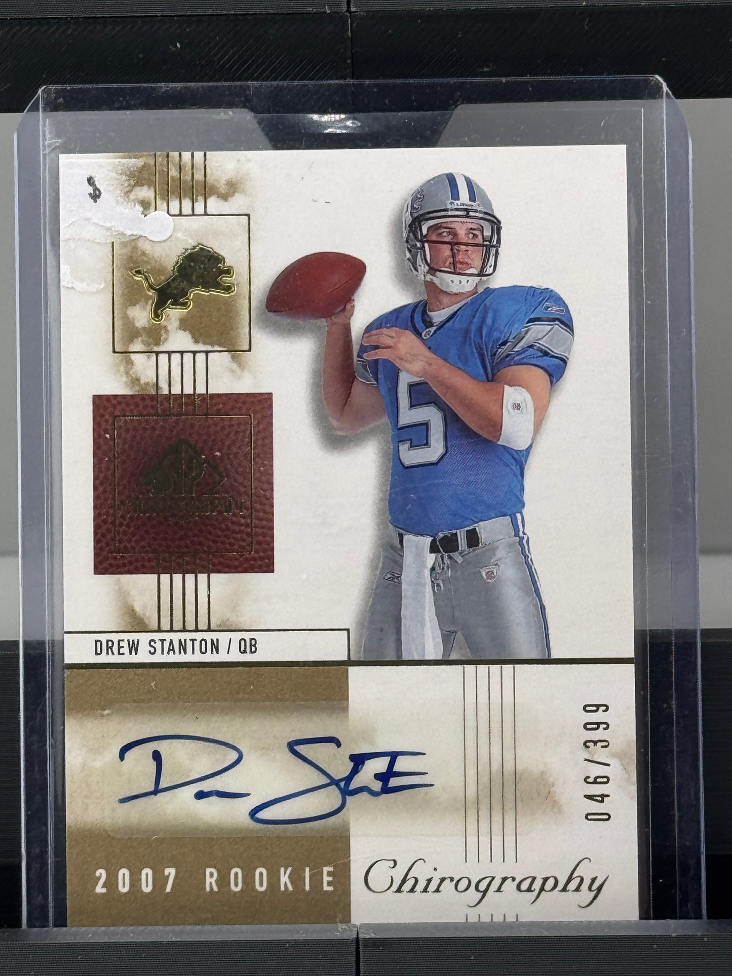 2007 Upper Deck SP Chirography #111 Drew Stanton RC 46/399 Detroit Lions