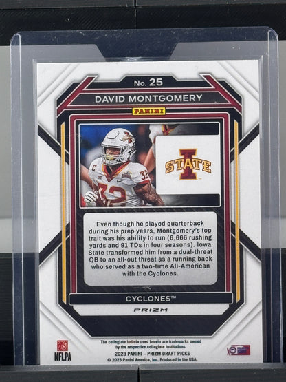 2023 Prizm Draft Picks #25 David Montgomery Silver Detroit Lions