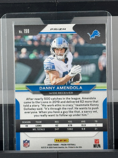 2020 Prizm #198 Danny Amendola Neon Green Pulsar Detroit Lions