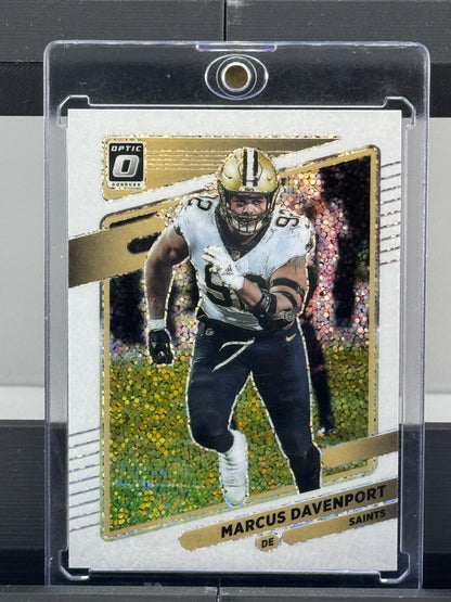 2021 Donruss Optic #167 Marcus Davenport White Sparkle New Orleans Saints