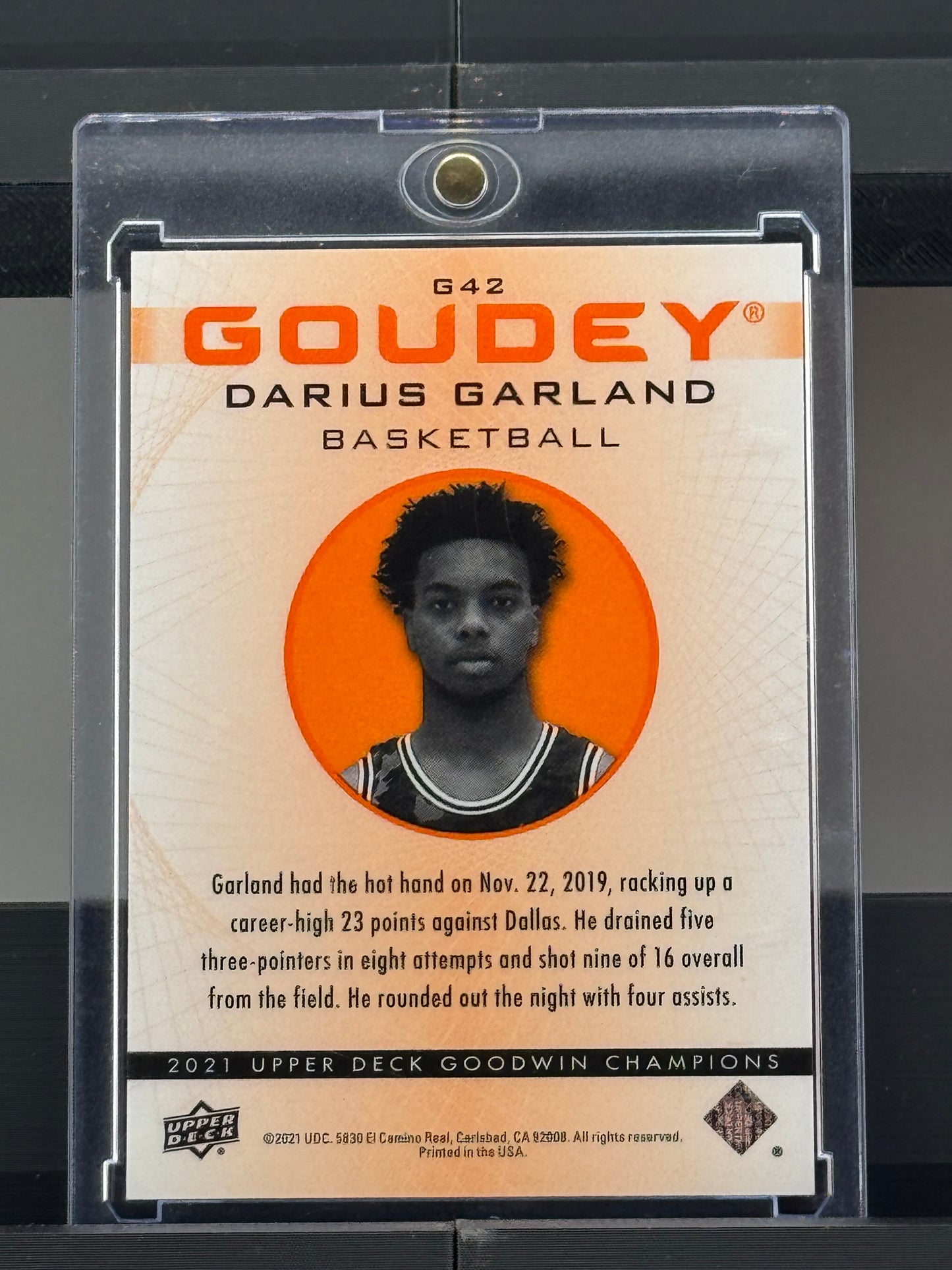 2021 Upper Deck Goodwin Champions #G42 Darius Garland Goudey 252/399 Cleveland Cavaliers