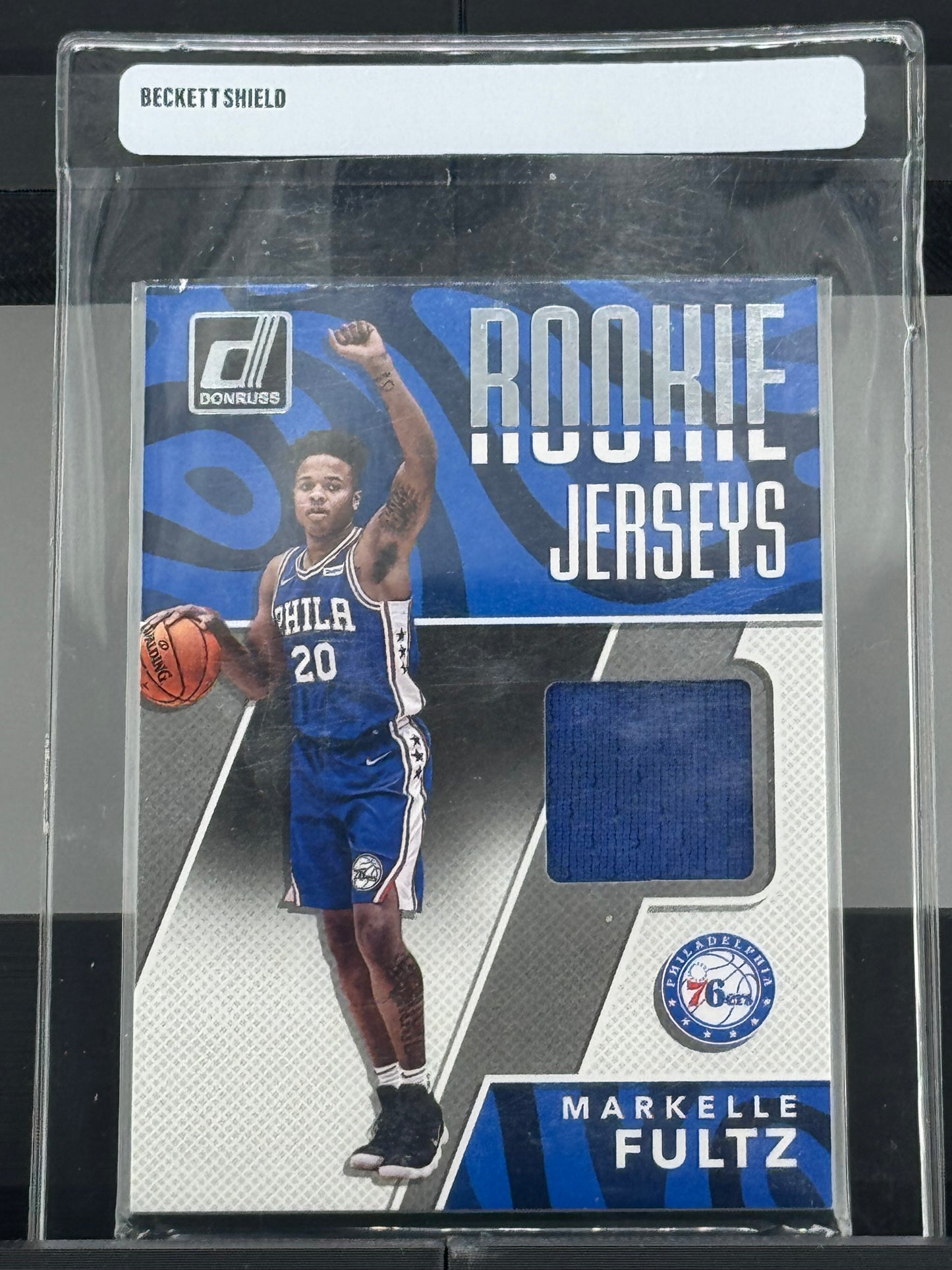 2017-18 Donruss #RJ-MZ1 Markelle Fultz Rookie Jerseys (Game Worn) Philadelphia 76ers