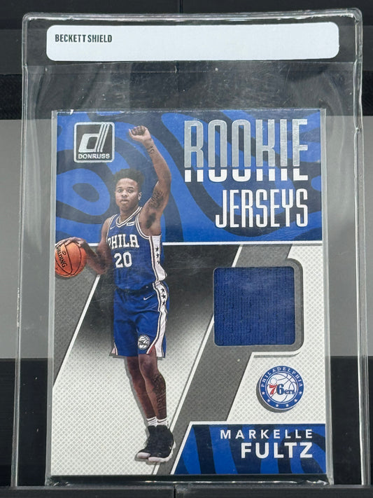 2017-18 Donruss #RJ-MZ1 Markelle Fultz Rookie Jerseys (Game Worn) Philadelphia 76ers