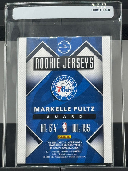 2017-18 Donruss #RJ-MZ1 Markelle Fultz Rookie Jerseys (Game Worn) Philadelphia 76ers
