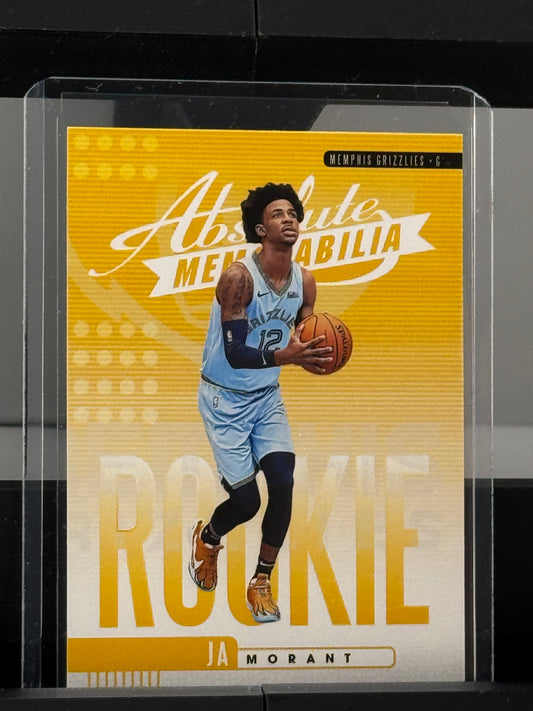 2019-20 Panini Absolute Memorabilia #2 Ja Morant RC Memphis Grizzlies