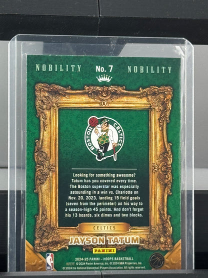 2024-25 NBA Hoops #7 Jayson Tatum Nobility Boston Celtics