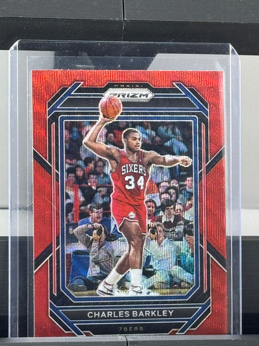 2022-23 Prizm #300 Charles Barkley Red Wave Prizm Phoenix Suns