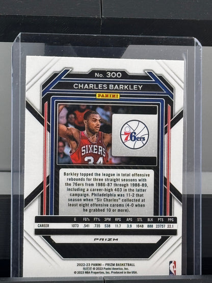 2022-23 Prizm #300 Charles Barkley Red Wave Prizm Phoenix Suns