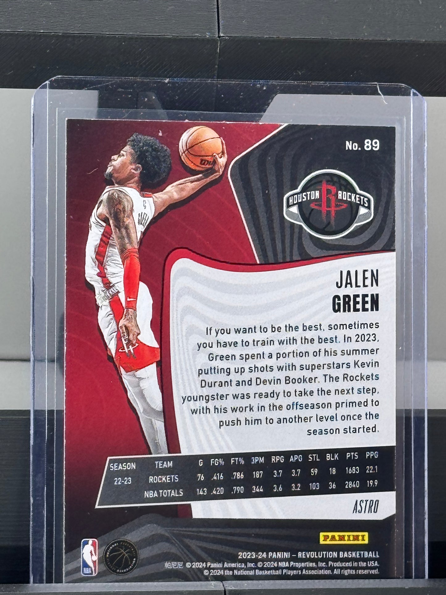 2023-24 Panini Revolution #89 Jalen Green Astro Houston Rockets