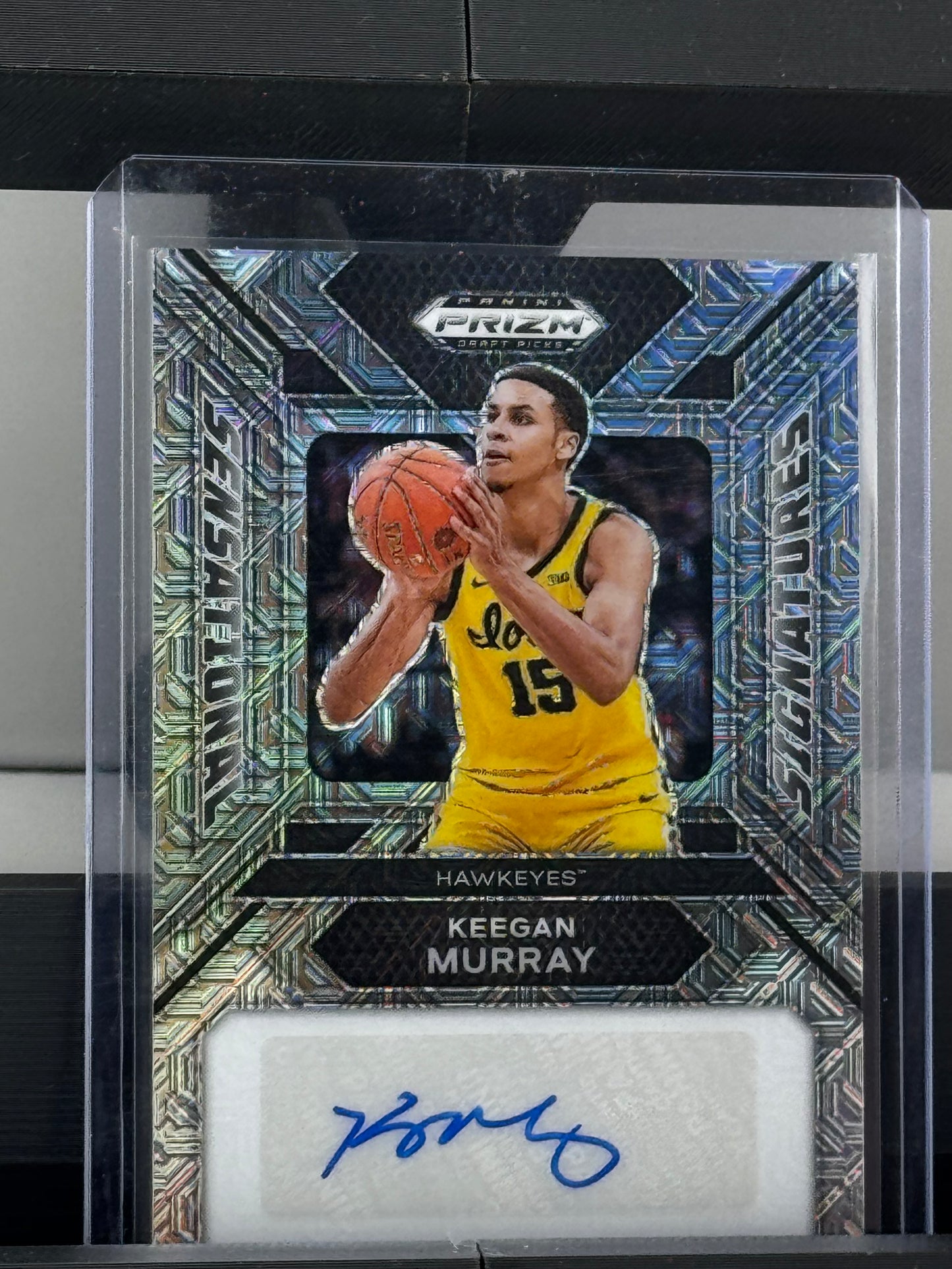 2024 Prizm Draft Picks #SS-KGM Keegan Murray Sensational Signatures Mojo Prizm 5/25 Sacramento Kings