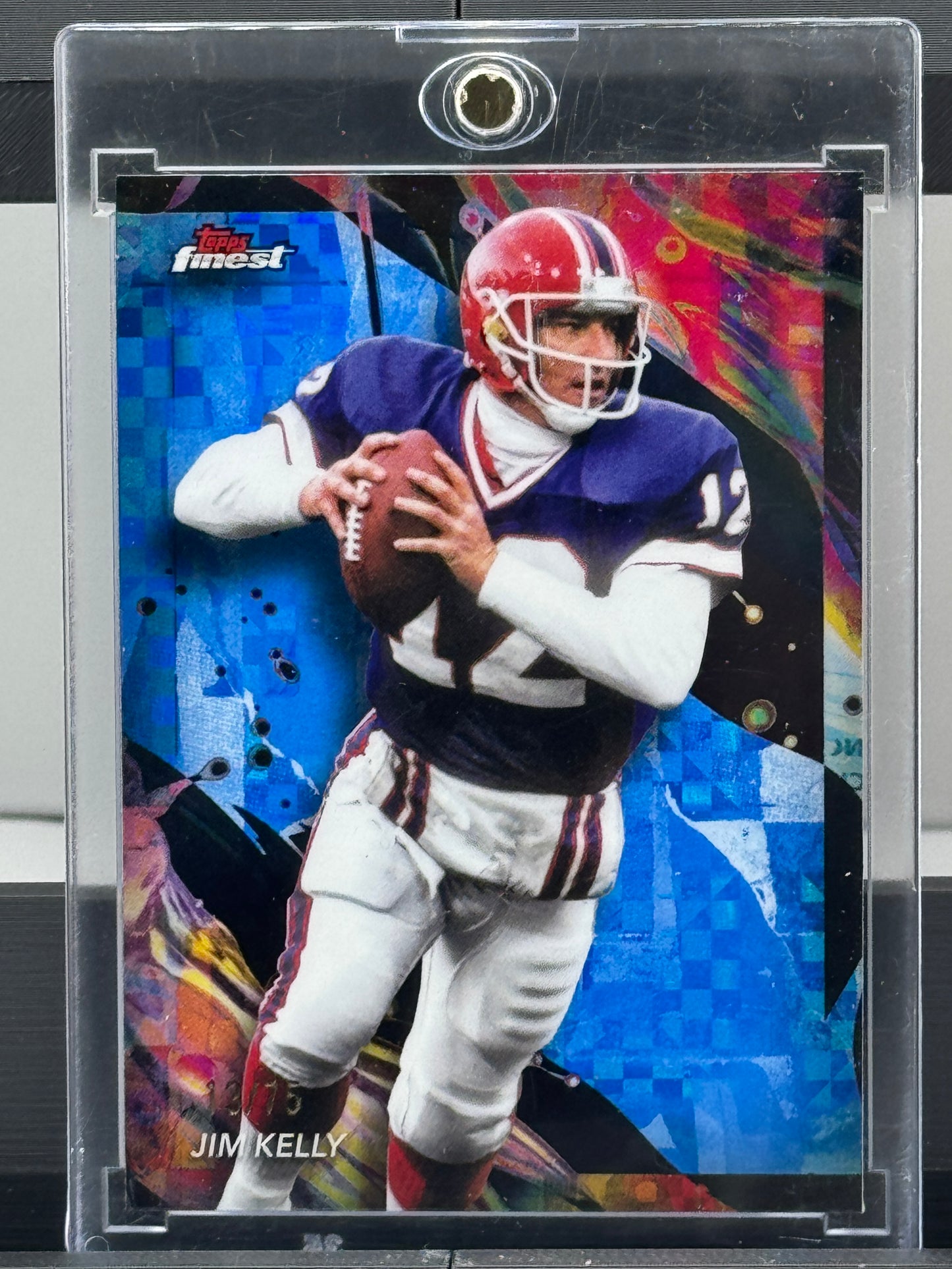 2024 Topps Finest #105 Uncommon Jim Kelly Checkerboard 13/75 Buffalo Bills