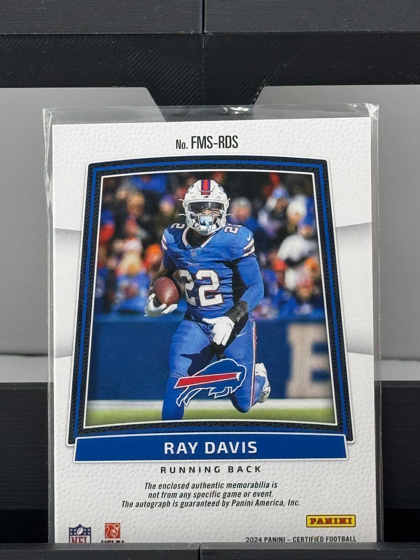 2024 Panini Certified #FMS-RDS Ray Davis Freshman Fabric RPA RC 148/349 Buffalo Bills