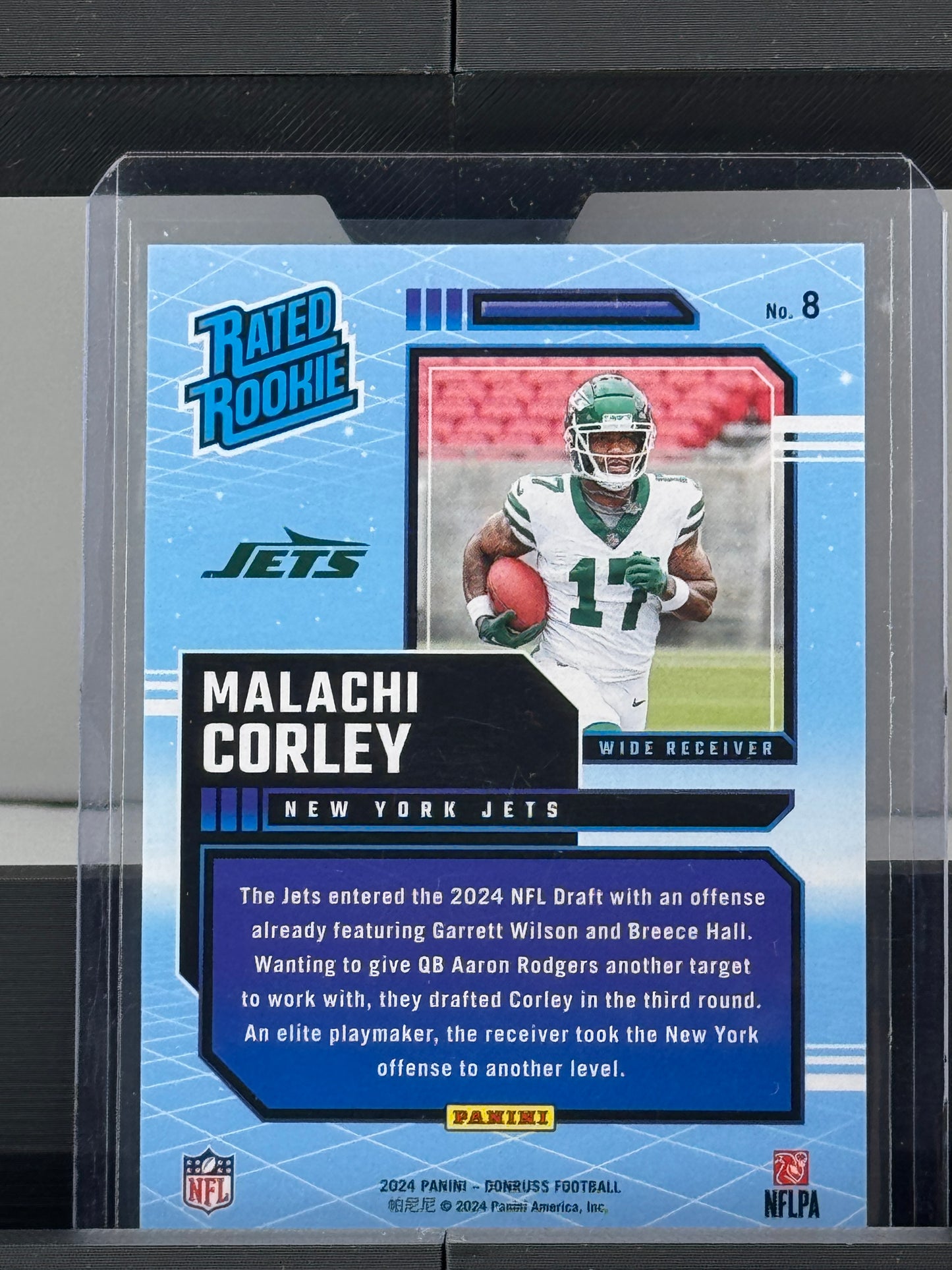 2024 Donruss #8 Malachi Corley Retro RC New York Jets