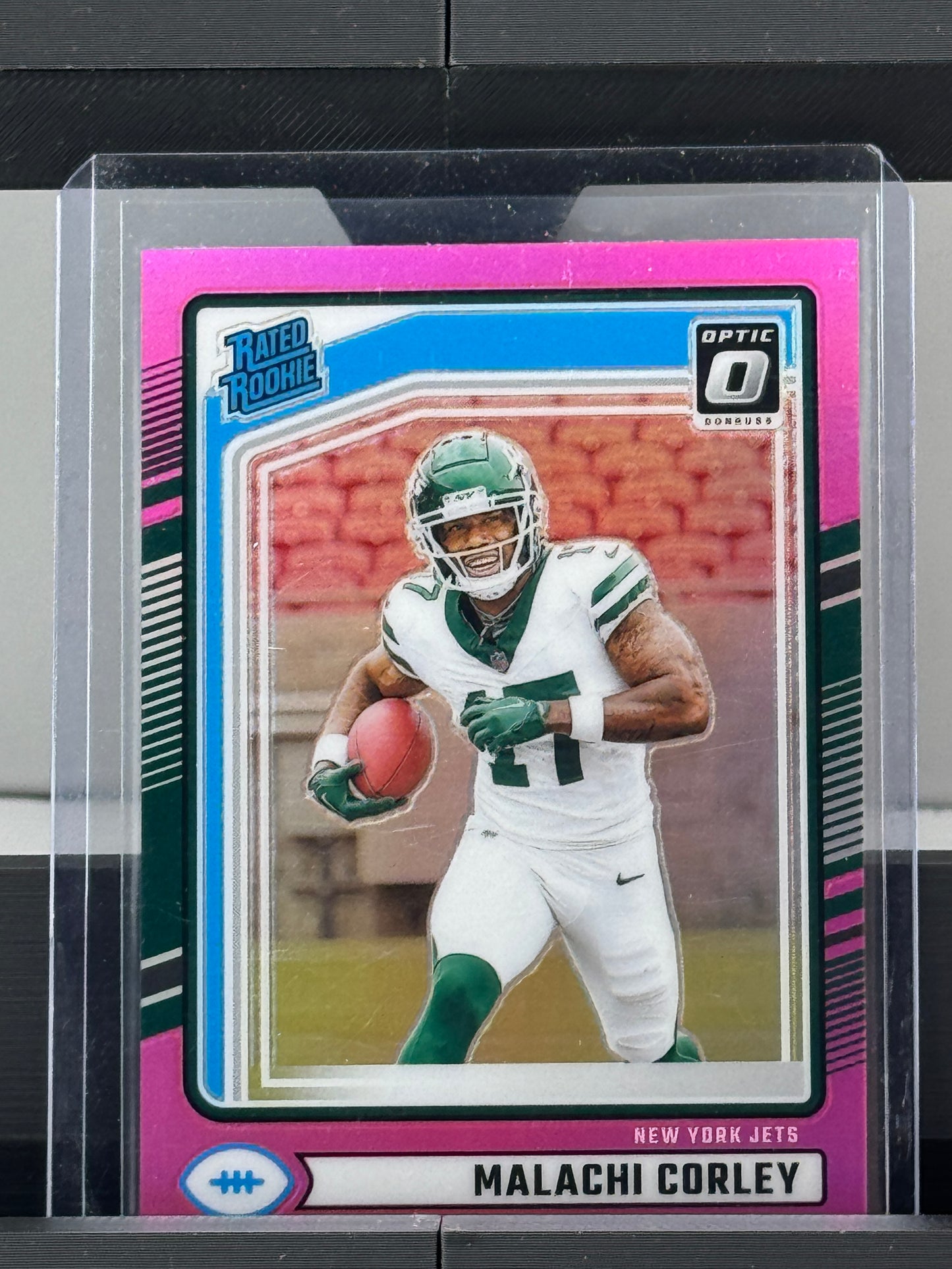 2024 Donruss #333 Malachi Corley Optic Preview Pink RC New York Jets