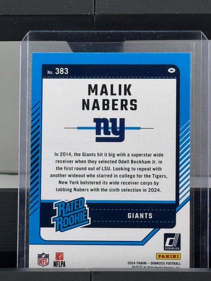 2024 Donrus #383 Malik Nabers RC New York Giants