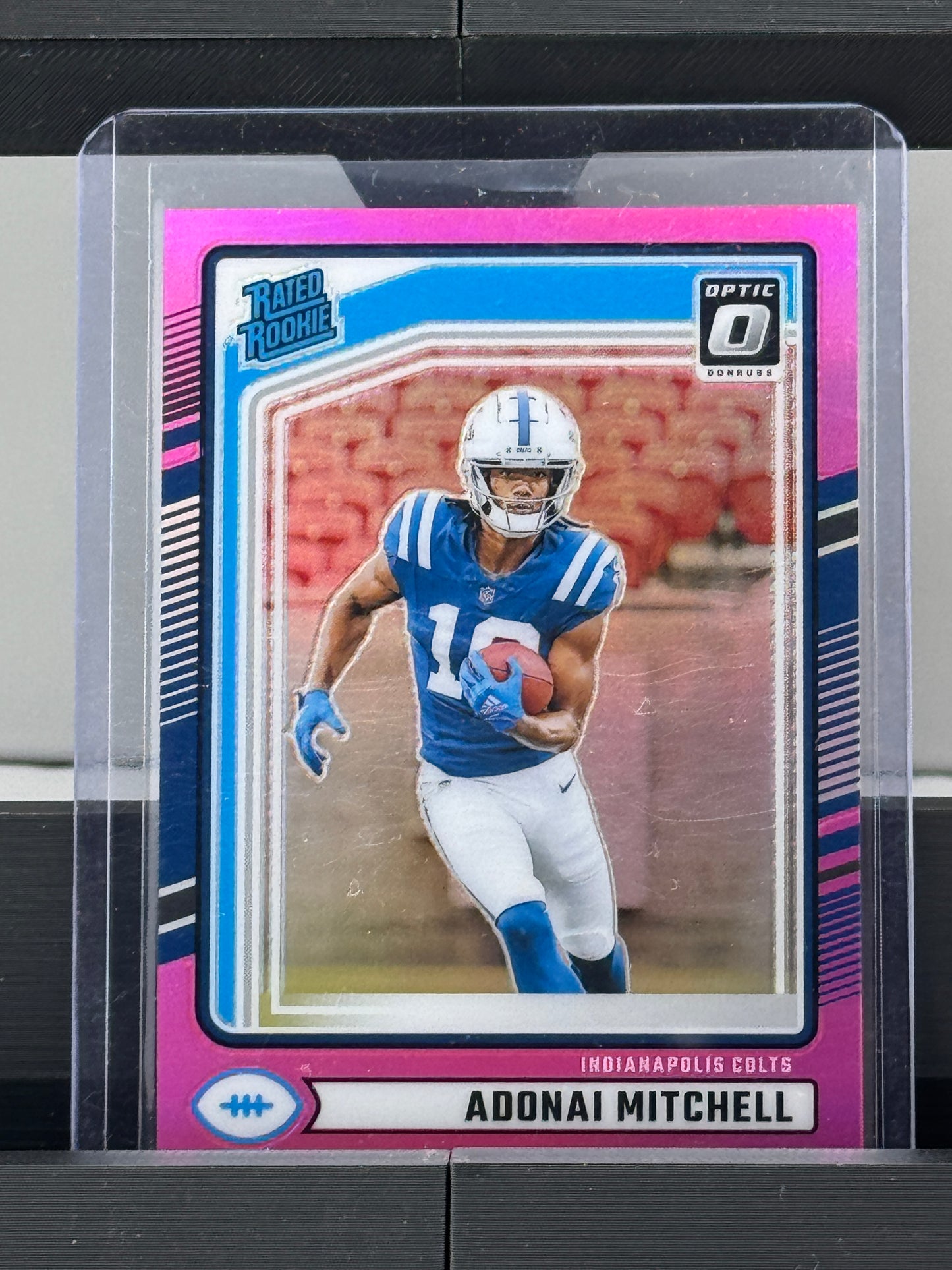 2024 Donruss #343 Adonai Mitchell Optic Preview Pink RC Indianapolis Colts