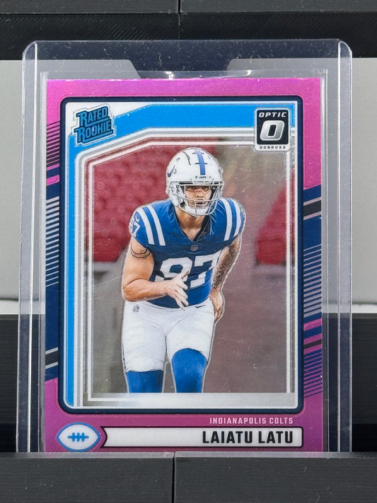 2024 Donruss #311 Laiatu Latu Optic Preview Pink RC Indianapolis Colts
