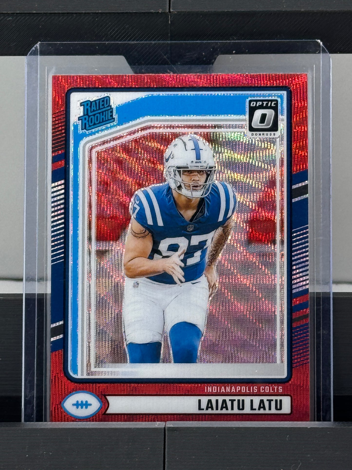 2024 Donruss Optic Preview #311 Laiatu Latu Red Wave RC Indianapolis Colts