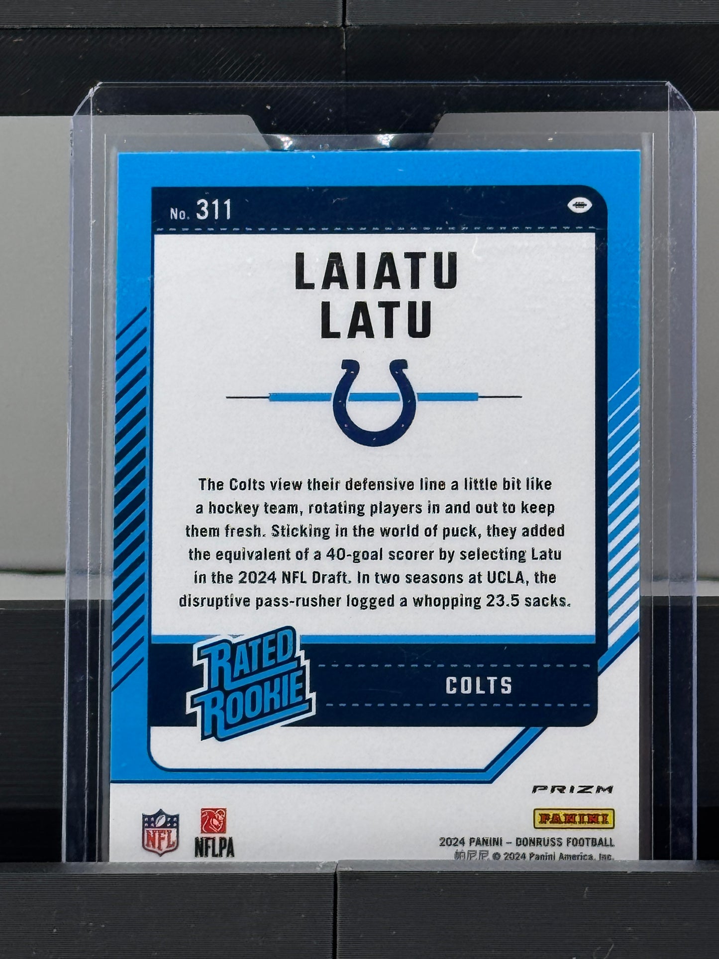 2024 Donruss Optic Preview #311 Laiatu Latu Red Wave RC Indianapolis Colts