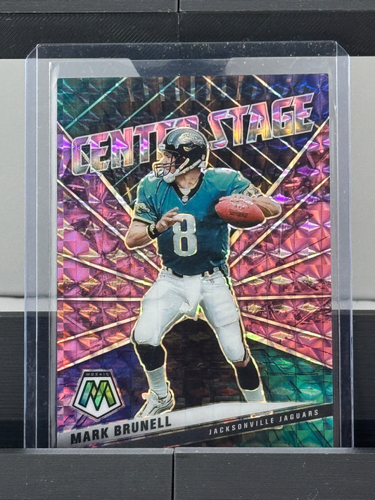 2021 Mosaic #CS28 Mark Brunell Center Stage Purple Mosaic Prizm 42/49 Jacksonville Jaguars