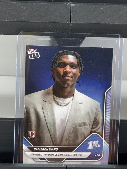 2025 Topps Now D-1 Cameron Ward 1st Pick RC Tennessee Titans