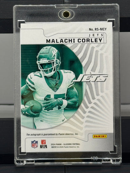 2024 Panini Illusions #RS-MCY Malachi Corley Rookie Auto 3/50 New York Jets