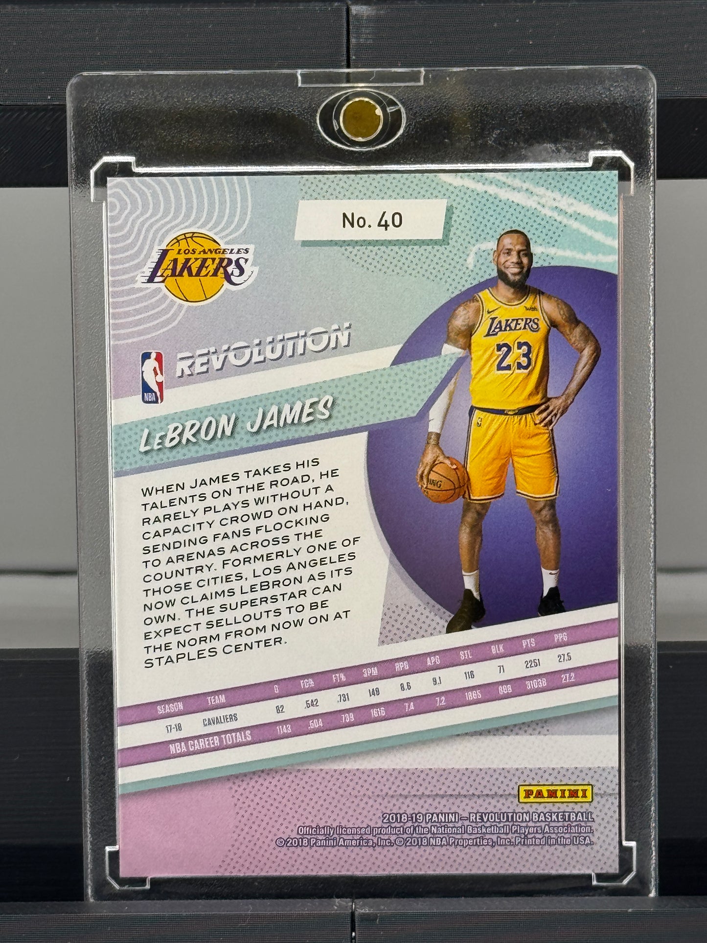 2018-19 Panini Revolution #40 Lebron James Shimmer SP Los Angeles Lakers