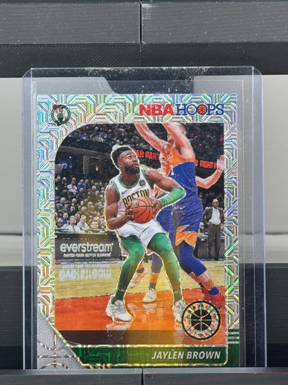 2019-20 Panini Hoops Premium Stock #7 Jaylen Brown Mojo Boston Celtics