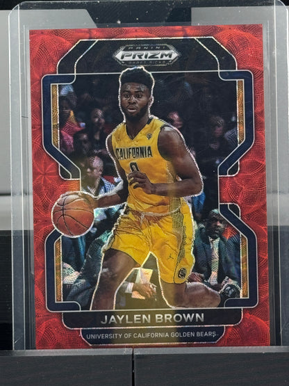 2022 Prizm Draft Picks #22 Jaylen Brown Red Scope 9/88 Boston Celtics