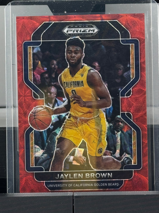 2022 Prizm Draft Picks #22 Jaylen Brown Red Scope 9/88 Boston Celtics