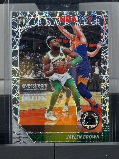 2019-20 Panini Hoops Premium Stock #7 Jaylen Brown Lazer Boston Celtics