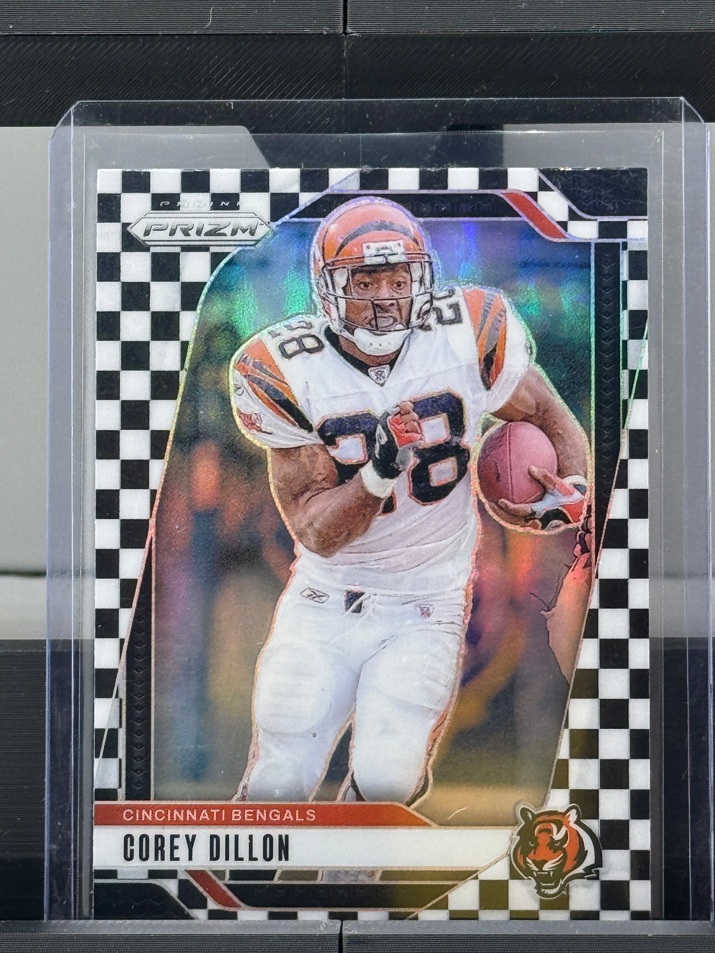 2024 Prizm #62 Corey Dillon White Checkerboard Prizm Cincinnati Bengals