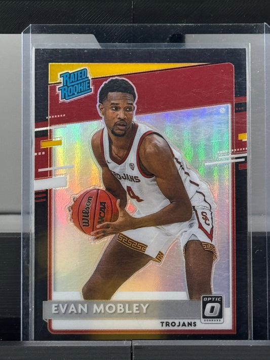 2021 Chronicles Donruss Optic Draft Picks #202 Evan Mobley Black Prizm RC Cleveland Cavaliers