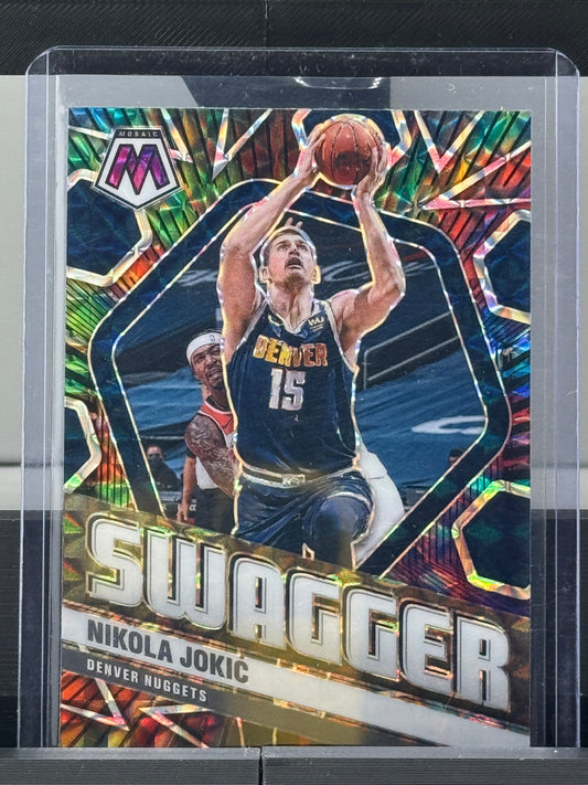 2020-21 Mosaic #8 Nikola Jokic Swagger Mosaic Prizm Denver Nuggets