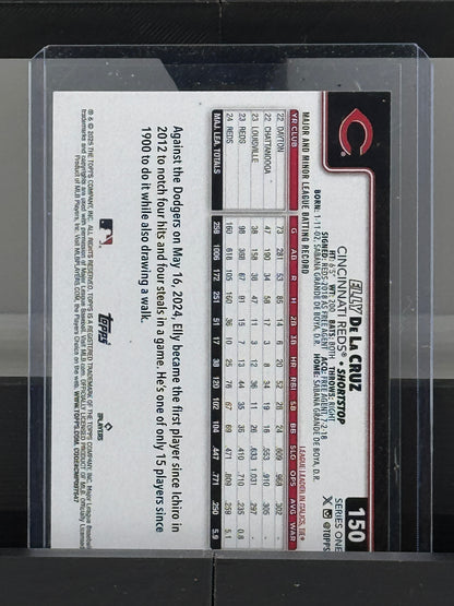 2025 Topps Series 1 #150 Elly De La Cruz Future Stars Cincinnati Reds