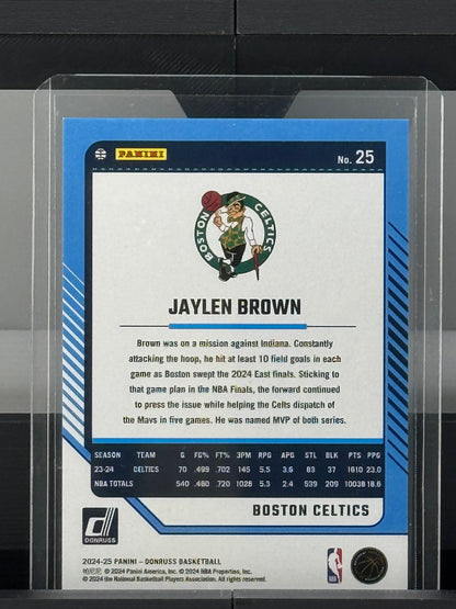 2024-25 Donruss #25 Jaylen Brown Blue Mojo 25/49 Boston Celtics
