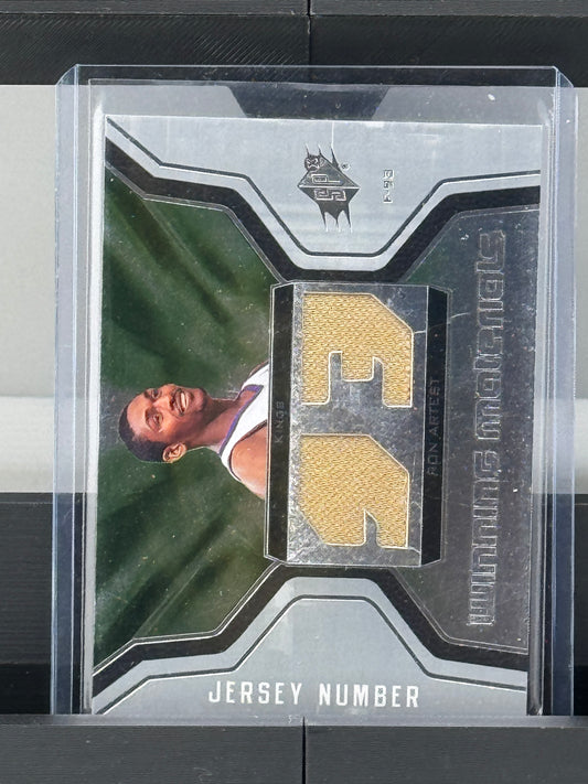 2007-08 Upper Deck SPx #WMJ-AR Ron Artest Winning Materials Game Worn Patch Sacramento Kings