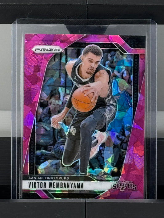 2024-25 Prizm Monopoly #172 Victor Wembanyama Pink Cracked Ice Prizm San Antonio Spurs