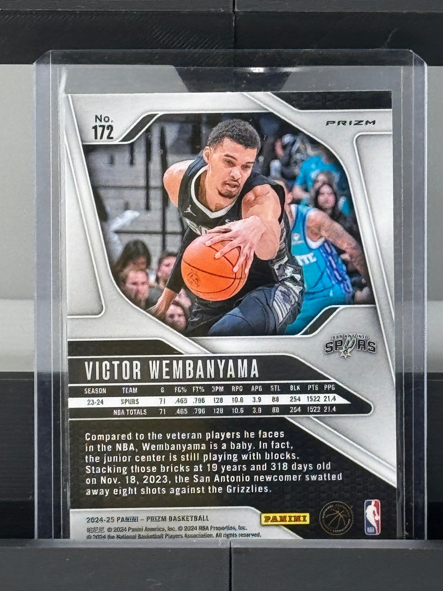 2024-25 Prizm Monopoly #172 Victor Wembanyama Pink Cracked Ice Prizm San Antonio Spurs