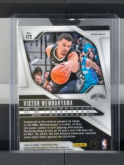 2024-25 Prizm Monopoly #172 Victor Wembanyama Pink Cracked Ice Prizm San Antonio Spurs