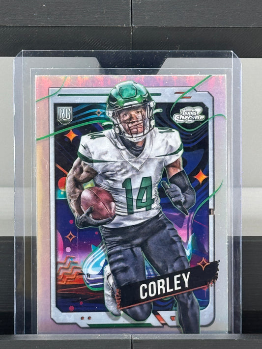2024 Topps Chrome Cosmic #168 Malachi Corley Refractor RC New York Jets