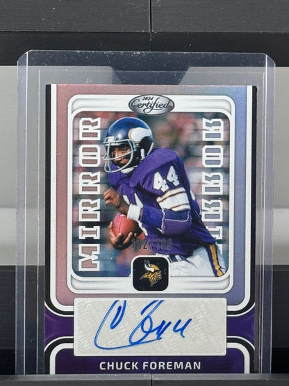 2024 Panini Certified #MS-CF Chuck Foreman Mirror Auto 162/199 Minnesota Vikings